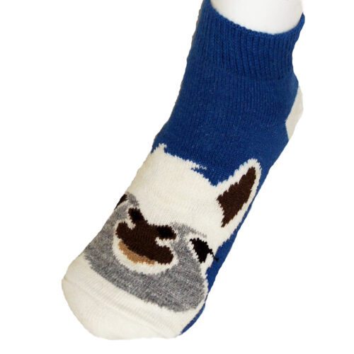 Alpaka Kurz Socke Blau
