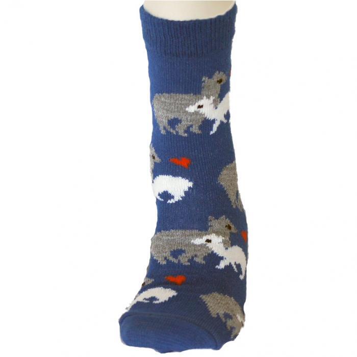 Alpaka Socken Blau