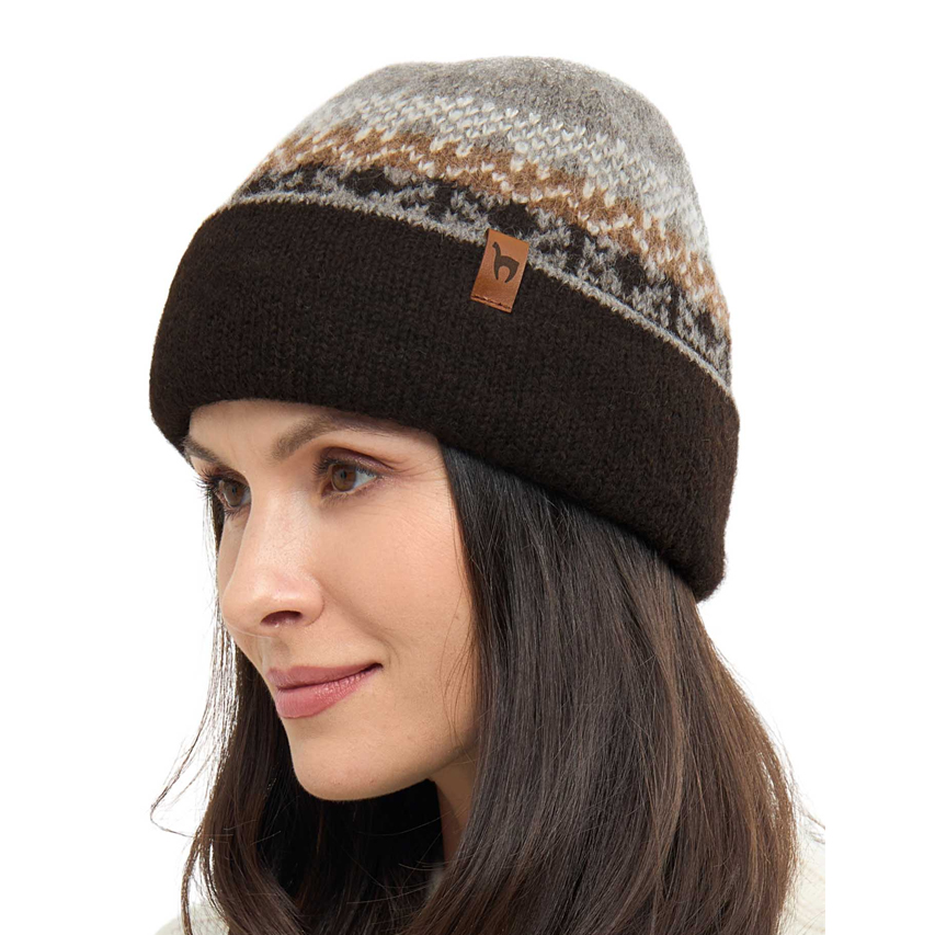 Alpaka Haube NATURA aus 100% Alpaka – Bild 2