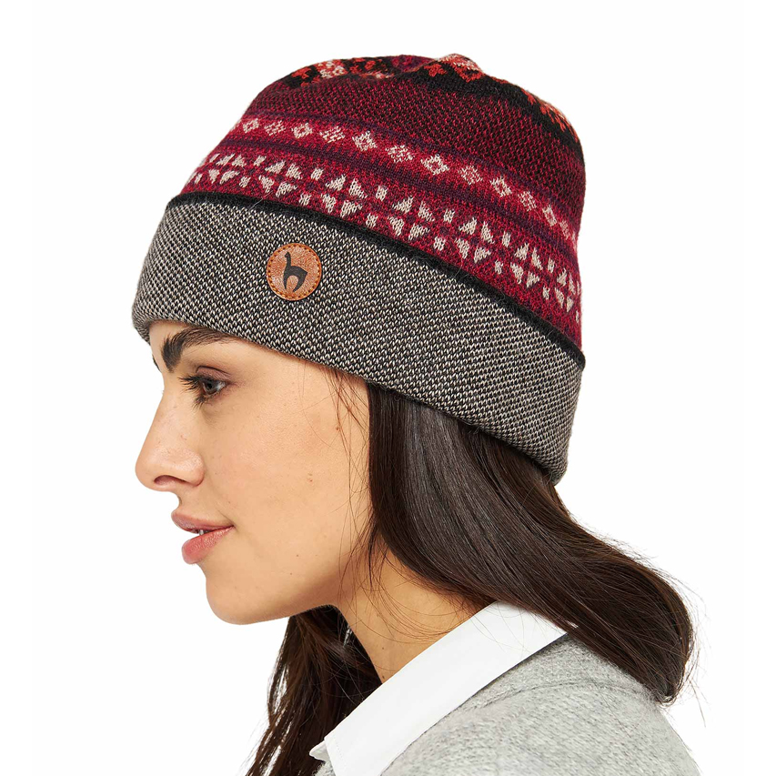 Alpaka Wende-Haube PUKA aus 100% Baby Alpaka