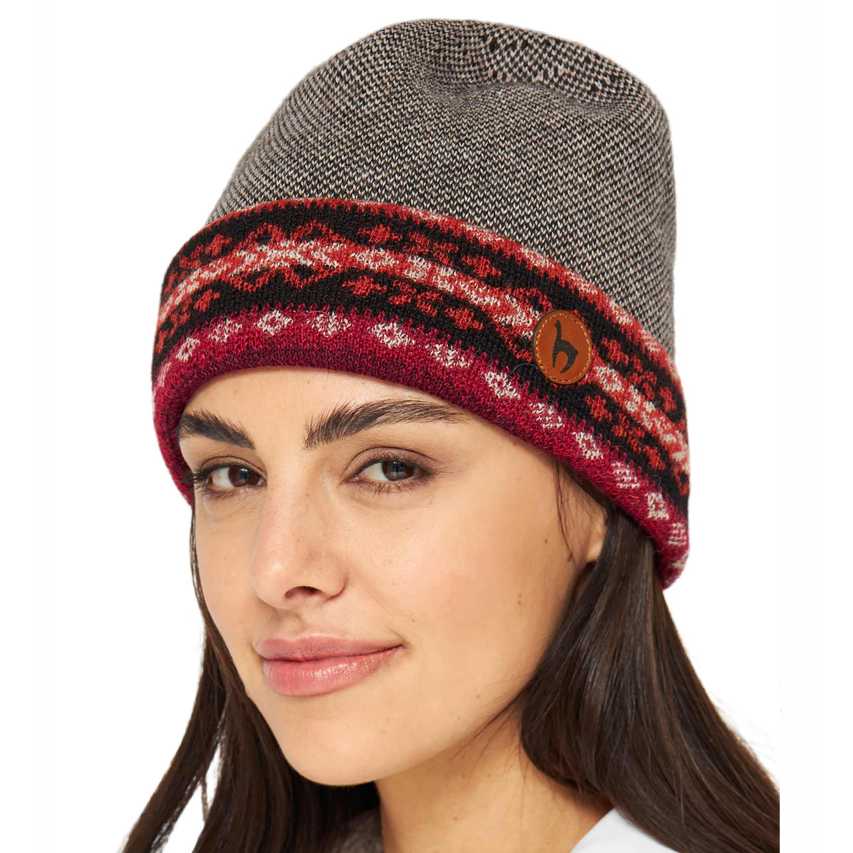 Alpaka Wende-Haube PUKA aus 100% Baby Alpaka – Bild 2